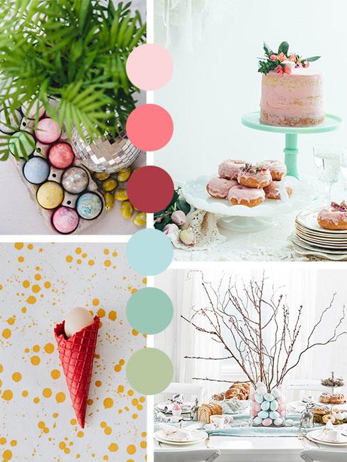 Moodboard w neonowych pastelach na Wielkanoc