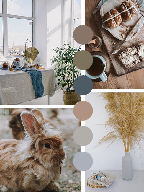 moodboard wielkanocny w stylu wabi-sabi