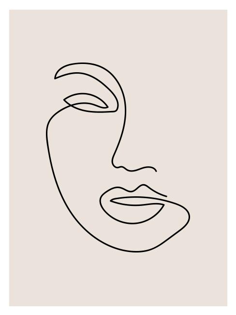 Rusunke twarzy robiony jedną kreską