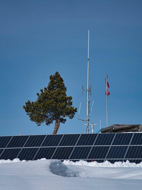 panele solarne na tle błękitnego nieba