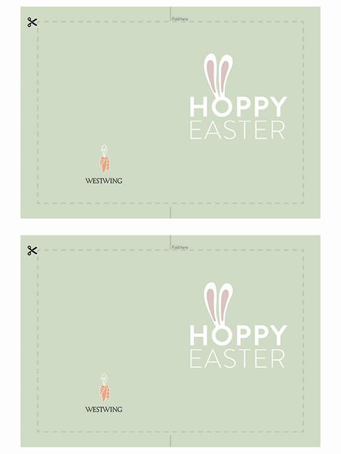 wzór zielonej kartki wielkanocnej do wydrukowania