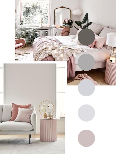 Moodboard z jasnymi naturalnymi odcieniami