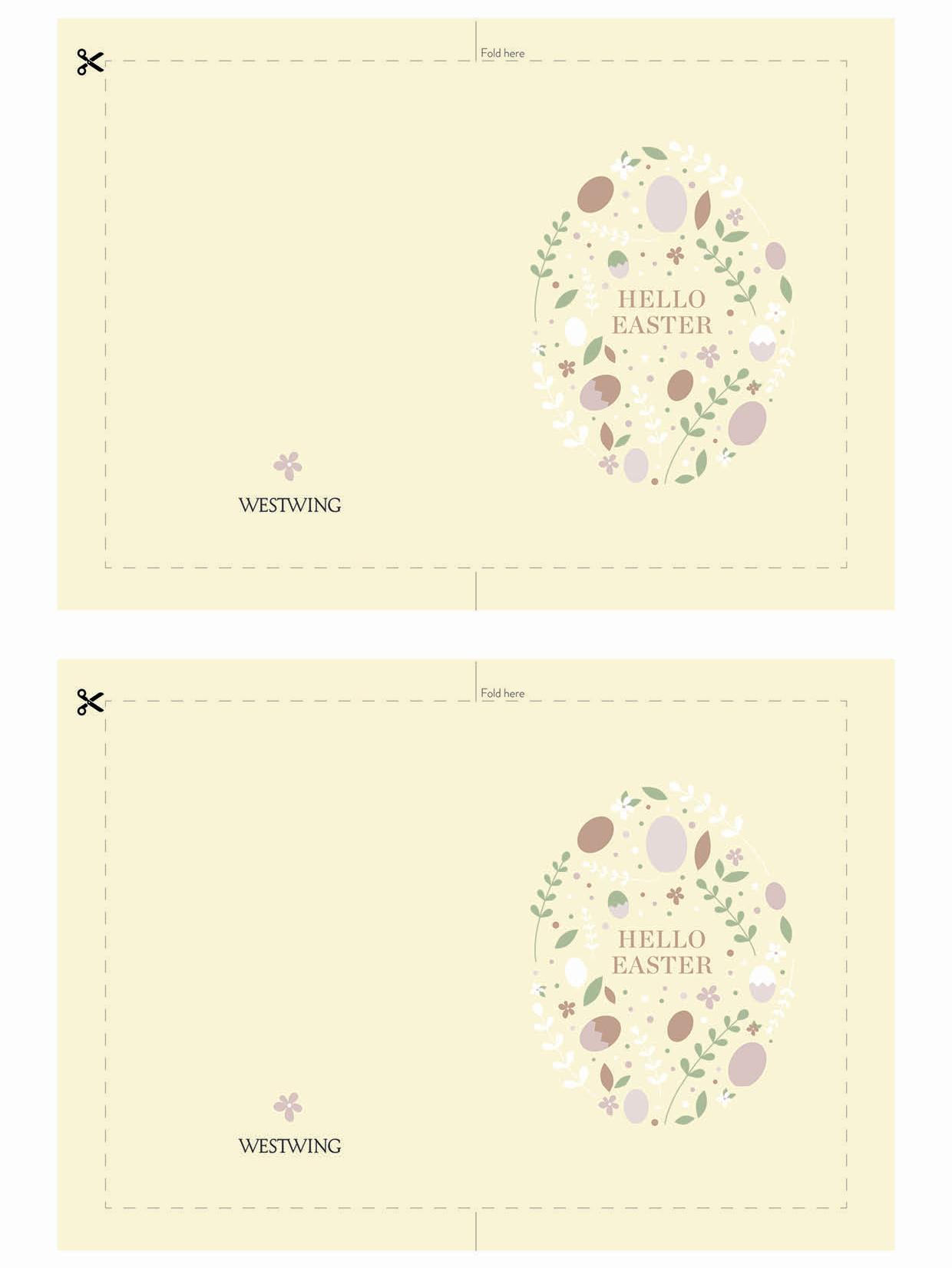 wzór żółtej kartki wielkanocnej do wydrukowania