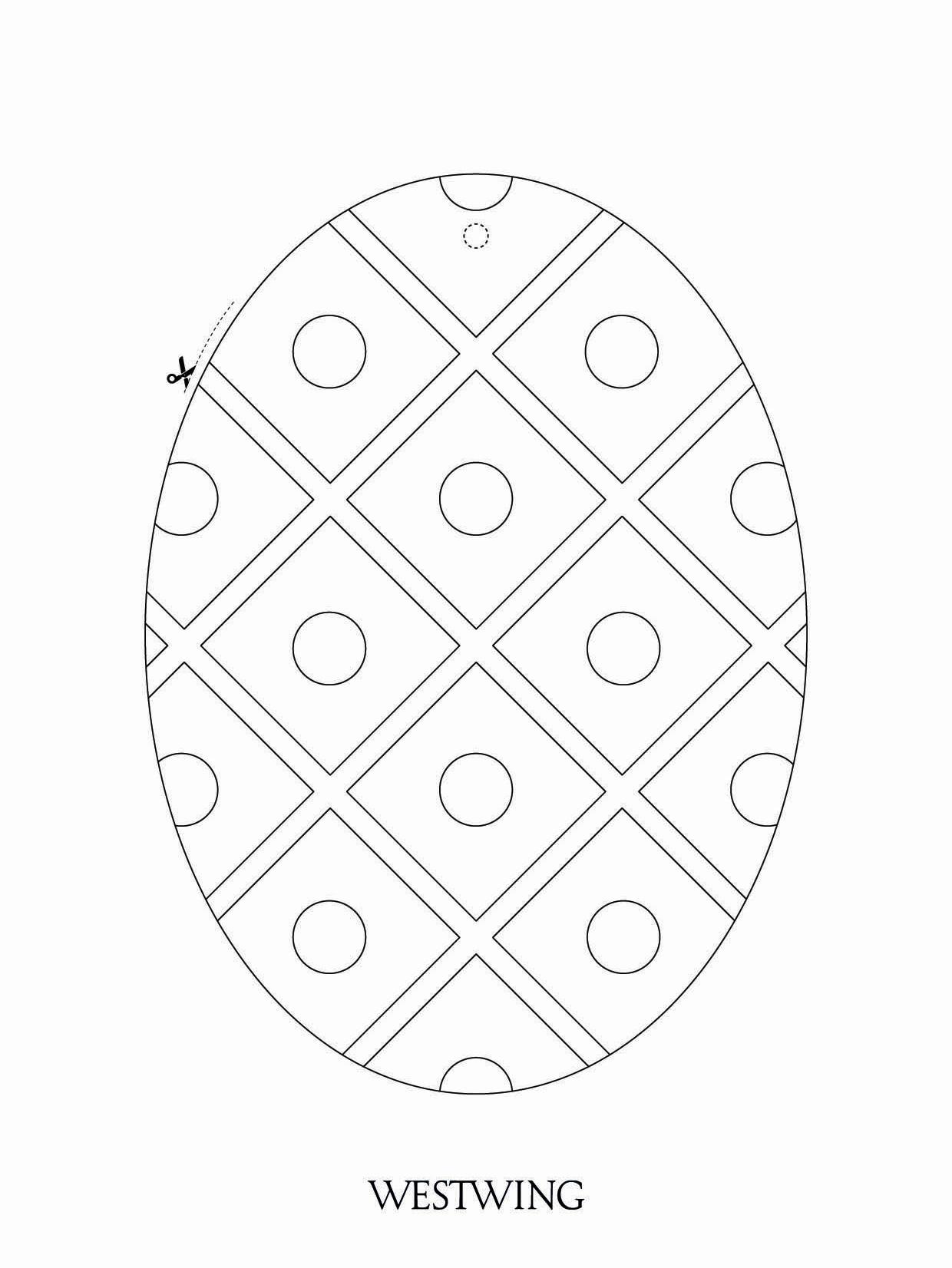 kolorowanka z pisanką w kratkę