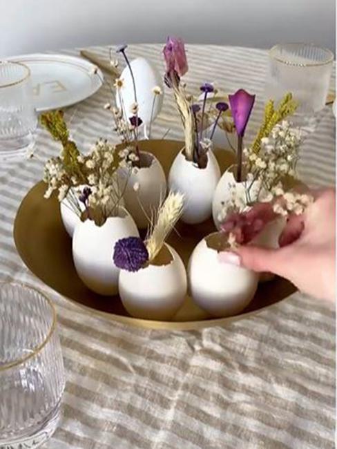 Dekoracje na wielkanoc ze skorupek