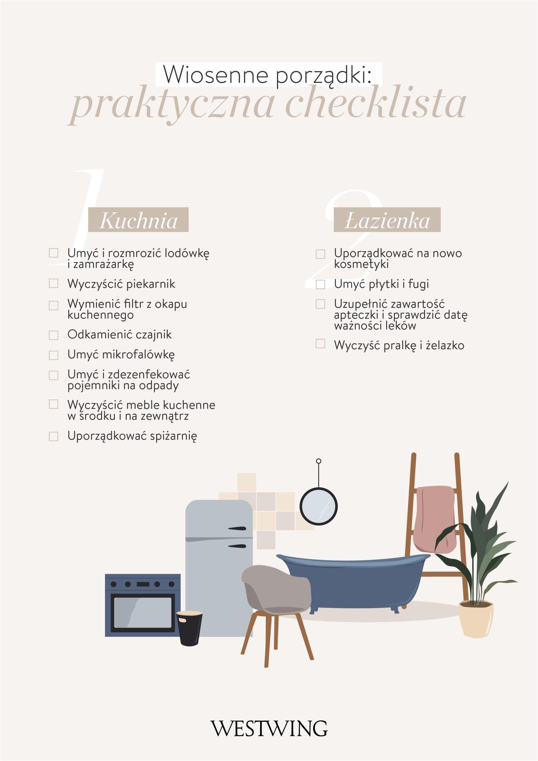 wiosenne porządki checklista salon