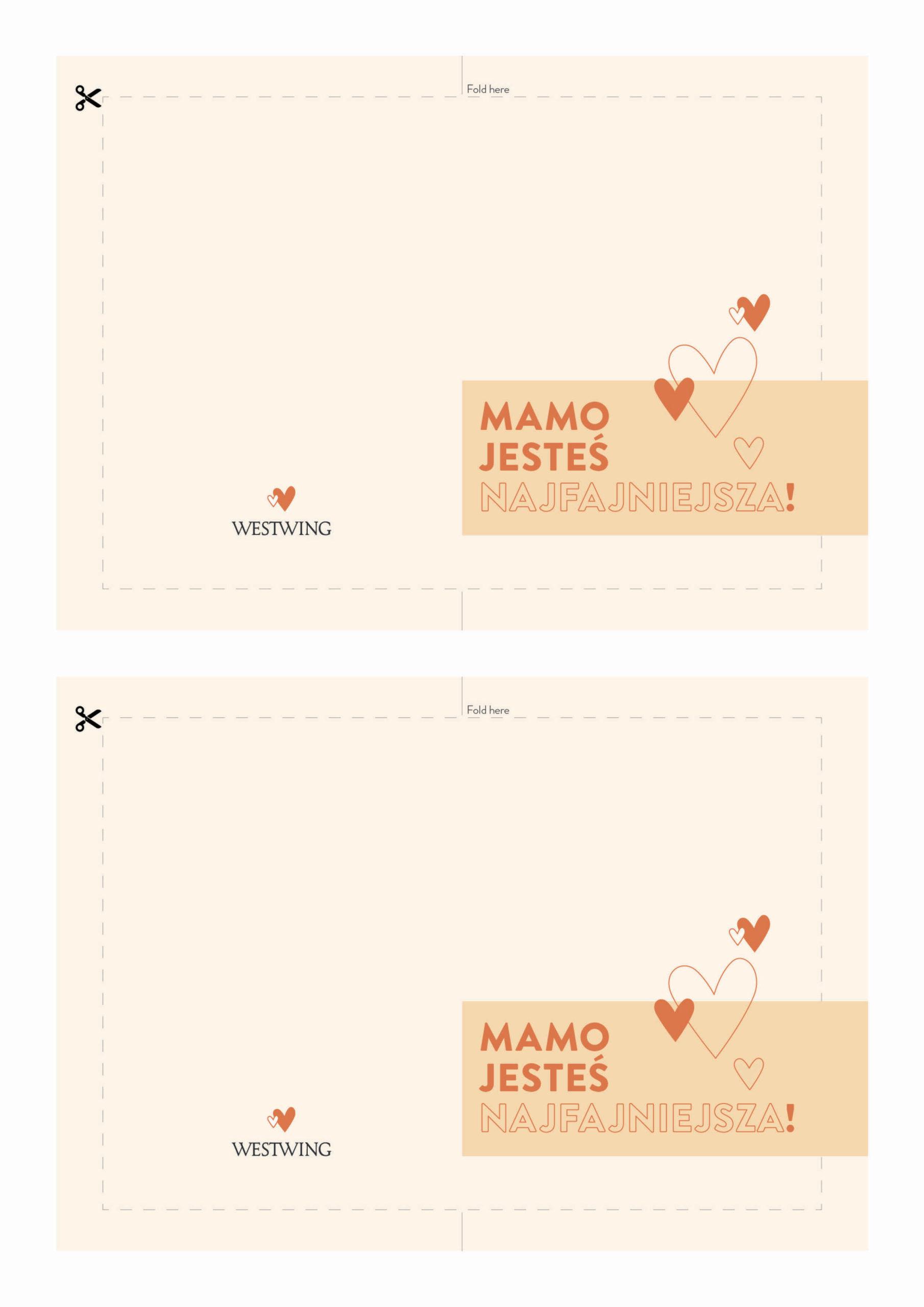 kartka na dzień mamy do wydrukowania