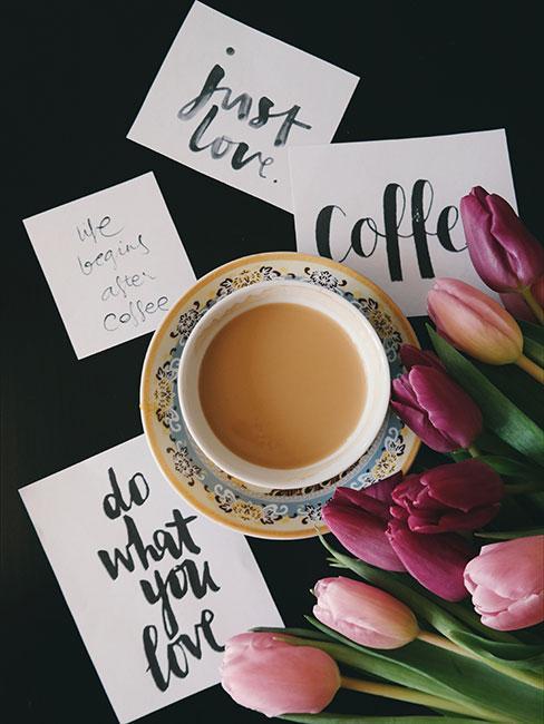 Kartka urodzinowa z kaligrafią