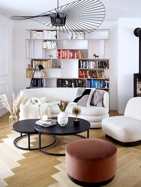 Wystrój salonu w stylu eklektycznym