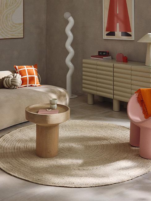 nowoczesny salon mid century