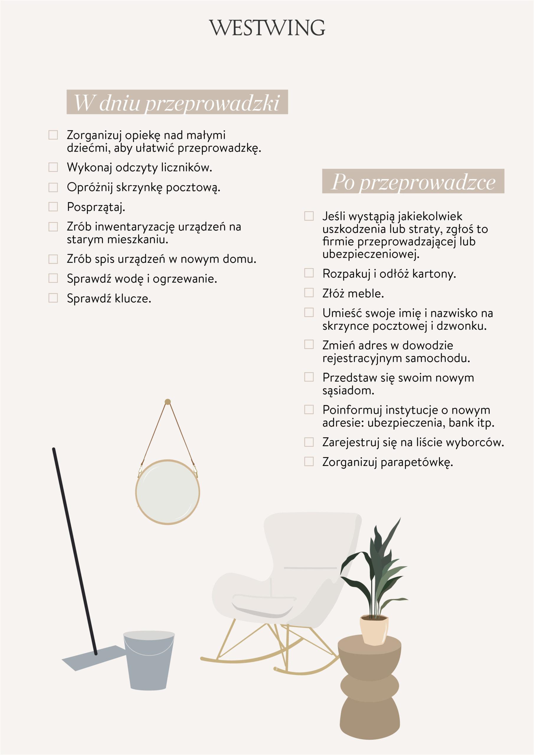 checklista przeprowadzkowa do wydrukowania