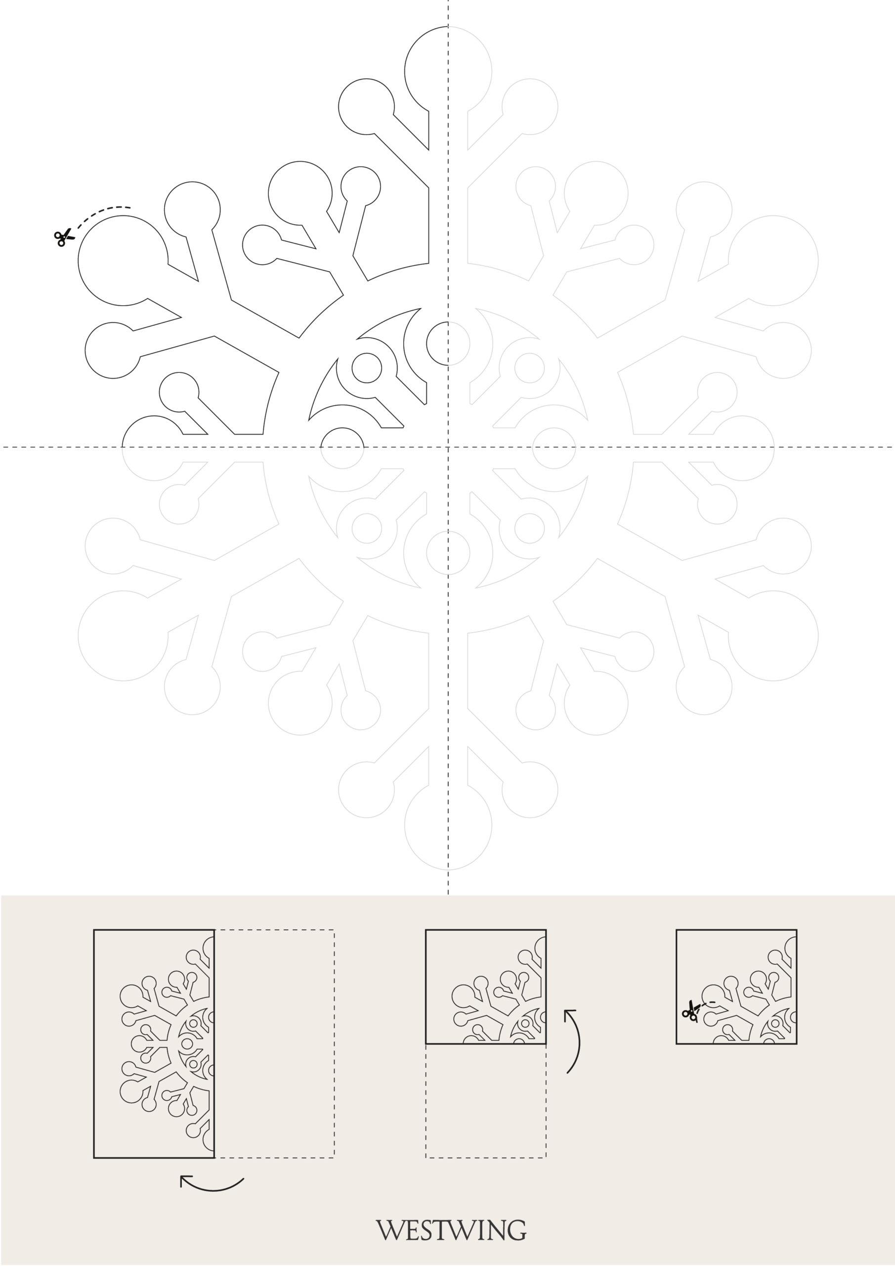 Szablon do wycinania z dekoracją świąteczną na okno