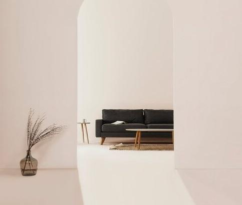 Zbliżenie na wejście do salonu w jasnym kolorze