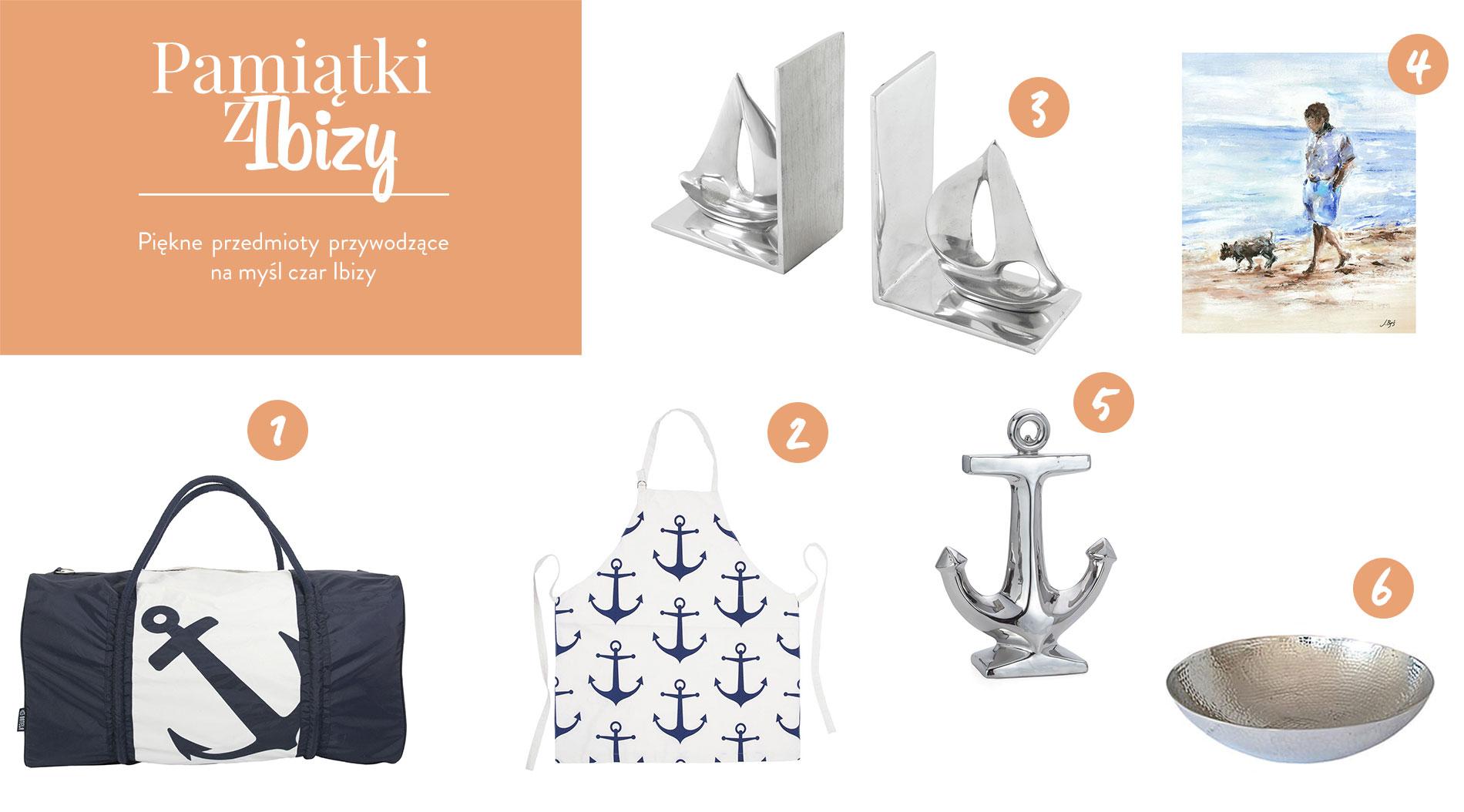 kolaż pzredstawiająca pamiątki z wakacji na Ibizie