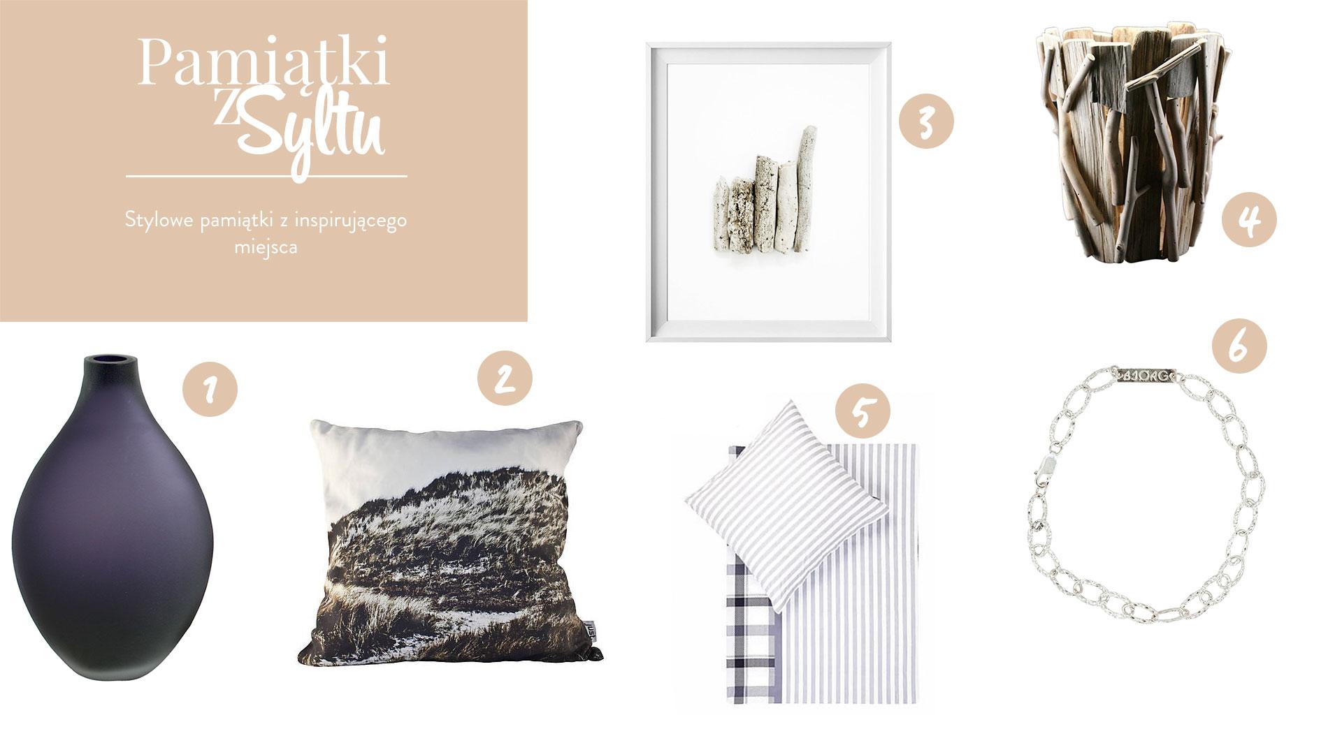 kolaż pzredstawiająca pamiątki z wakacji w Sylcie nad Bałtykiem