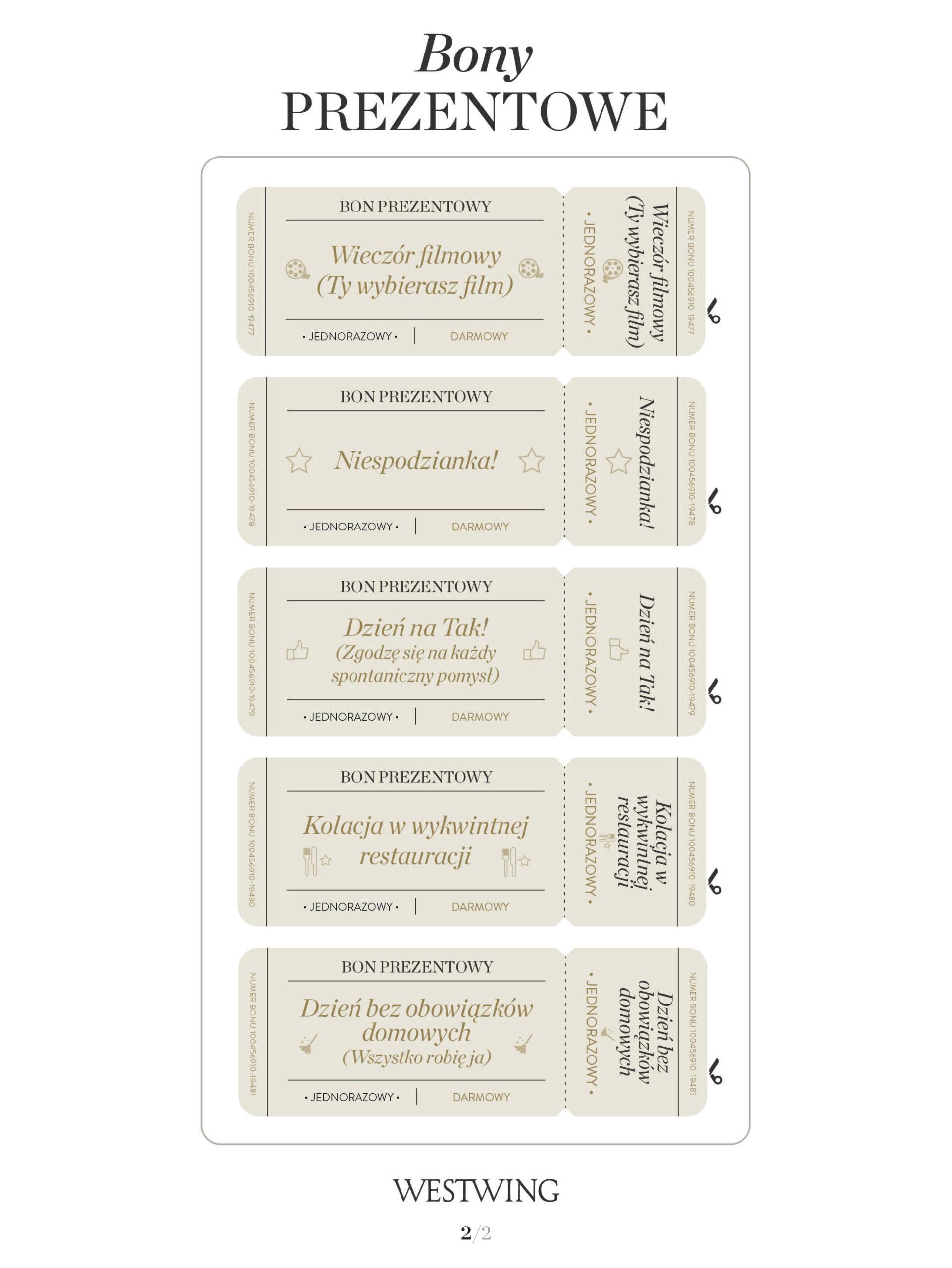 humorystyczne bony prezentowe na dzień kobiet