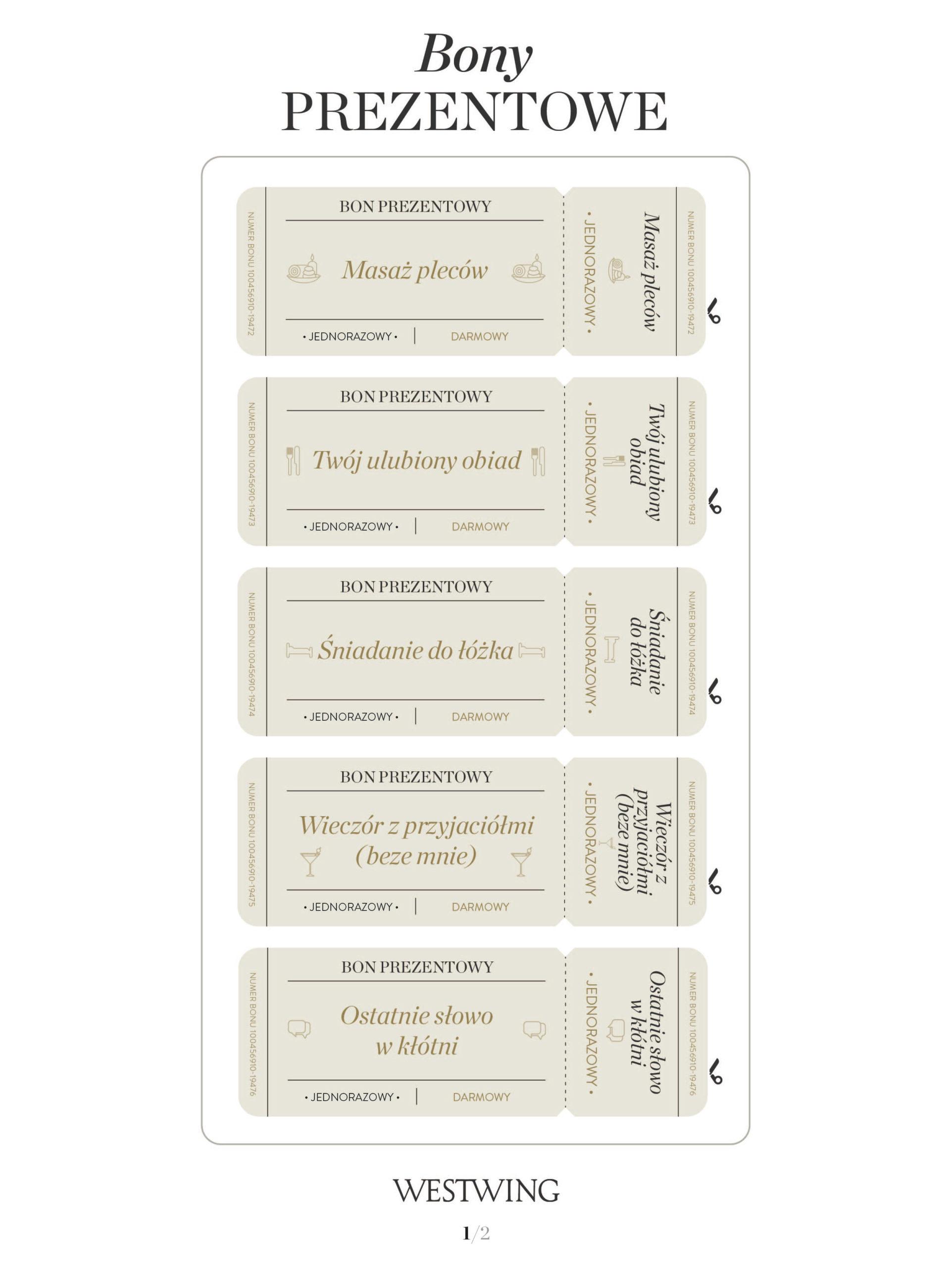 humorystyczne bony prezentowe na dzień kobiet