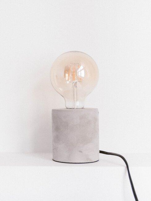 pojedyncza żarówka jako lampka na białym tle