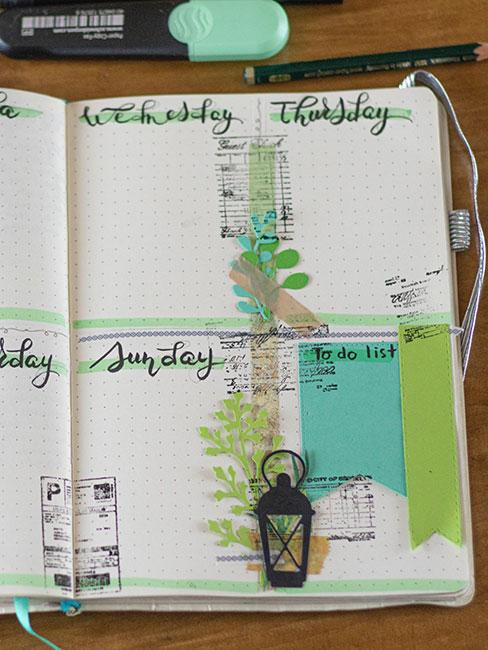 dziennik w stylu decoupage