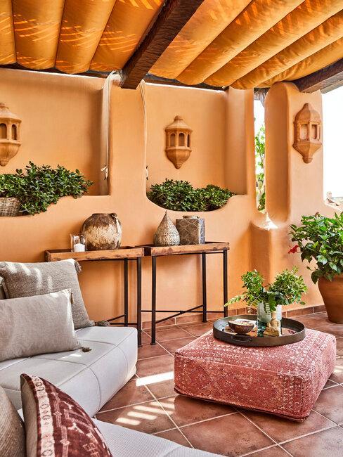 loggia w stylu marokańskim