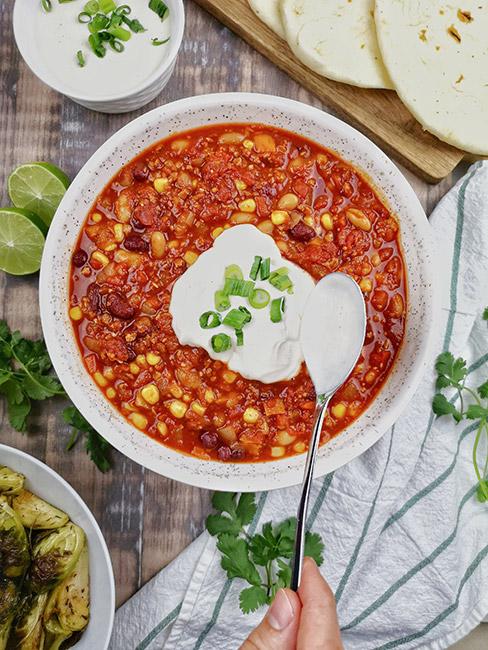 comfort food: chili con carne z śmietanką