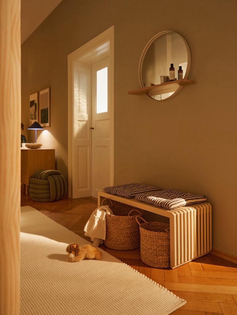 projek przedpokoju w stylu hygge