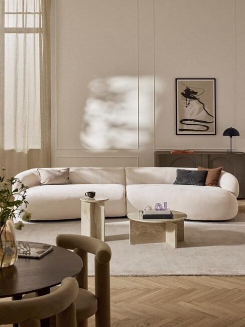 Czteroosobowa beżowa sofa Alba