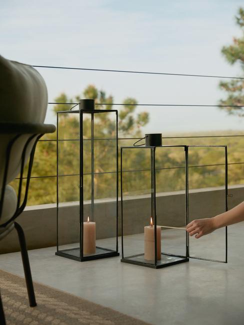 Lampiony zewnętrzne jako dodatek na taras