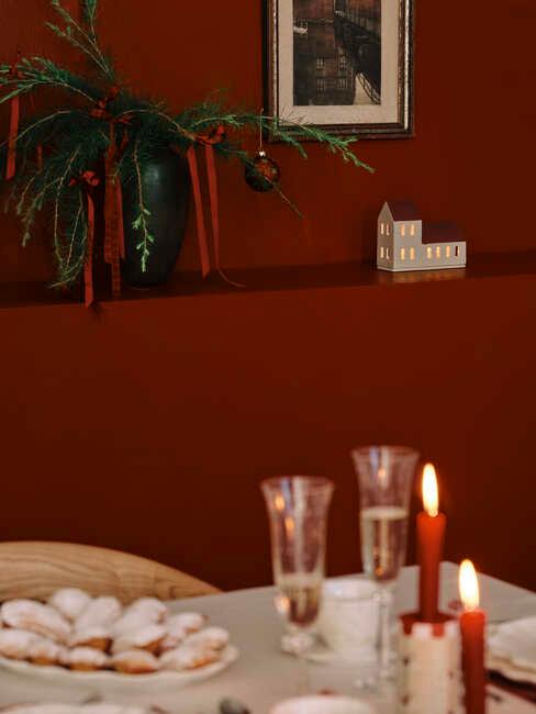 Klasyczny stół na Bożenarodzenie