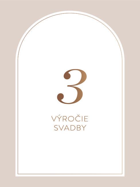 Návrh na pozvánku k 3. výročiu svadby