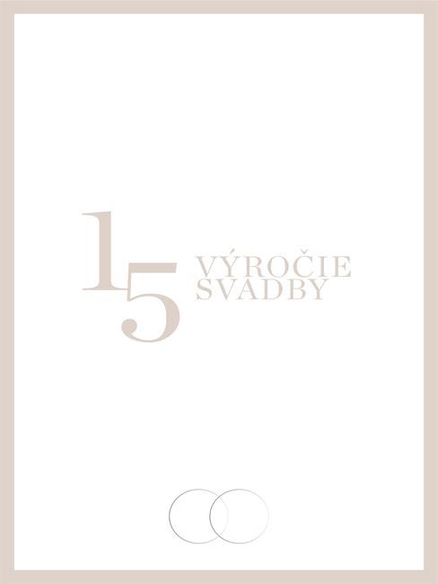 Návrh na pozvánku k 15. výročiu svadby
