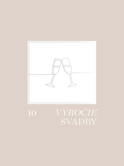 Návrh pozvánky k 10. výročiu svadby
