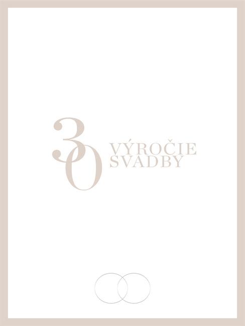 Výročie svadby 30 rokov