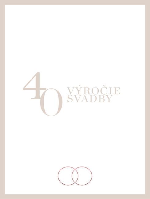 Výročie svadby 40 rokov