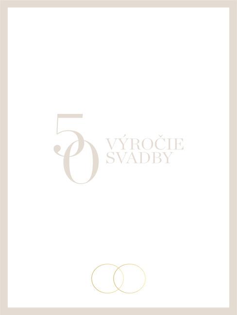 Pozvánka na výročie svadby 50 rokov