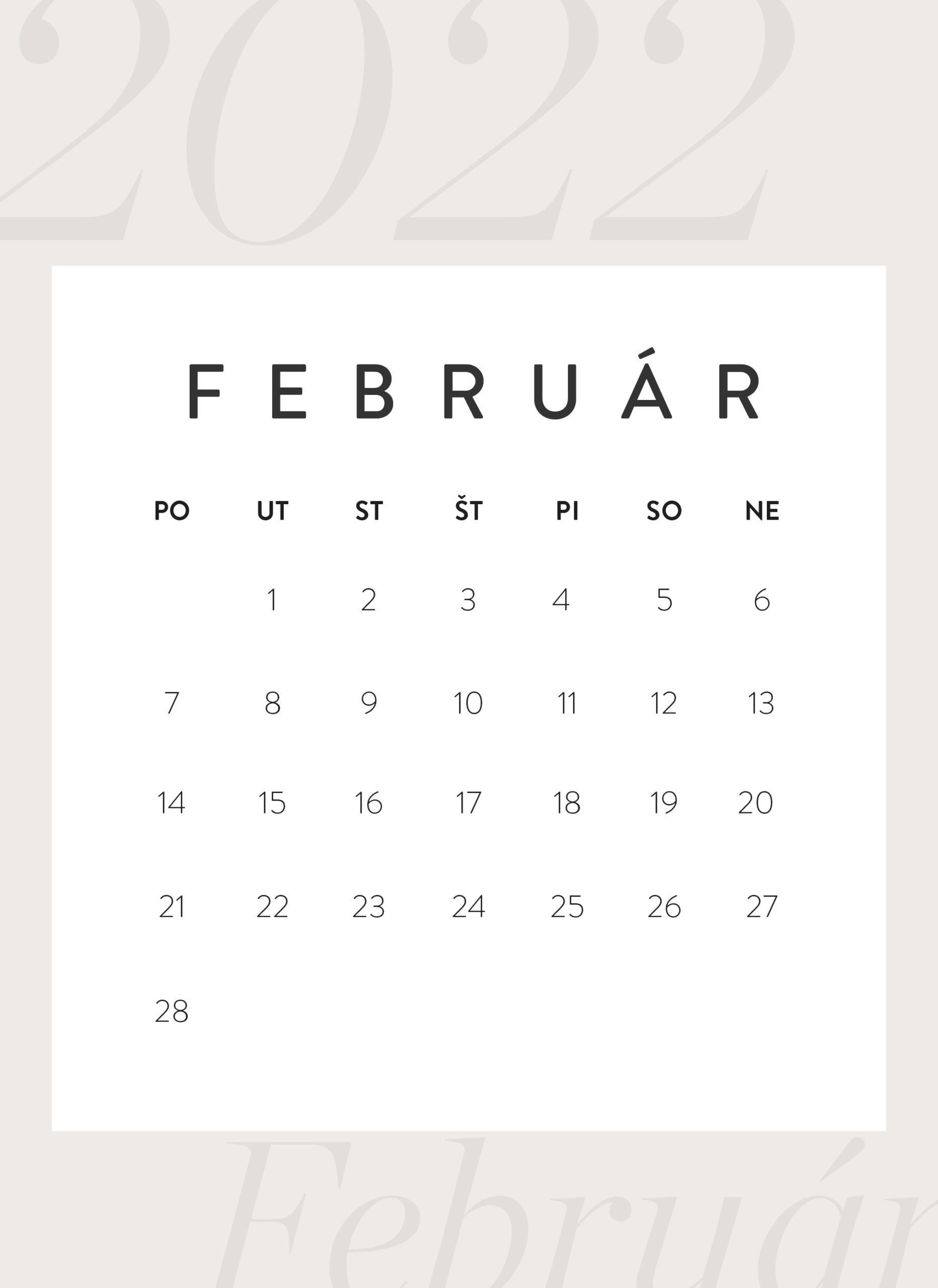 Westwing kalendár na stiahnutie: február