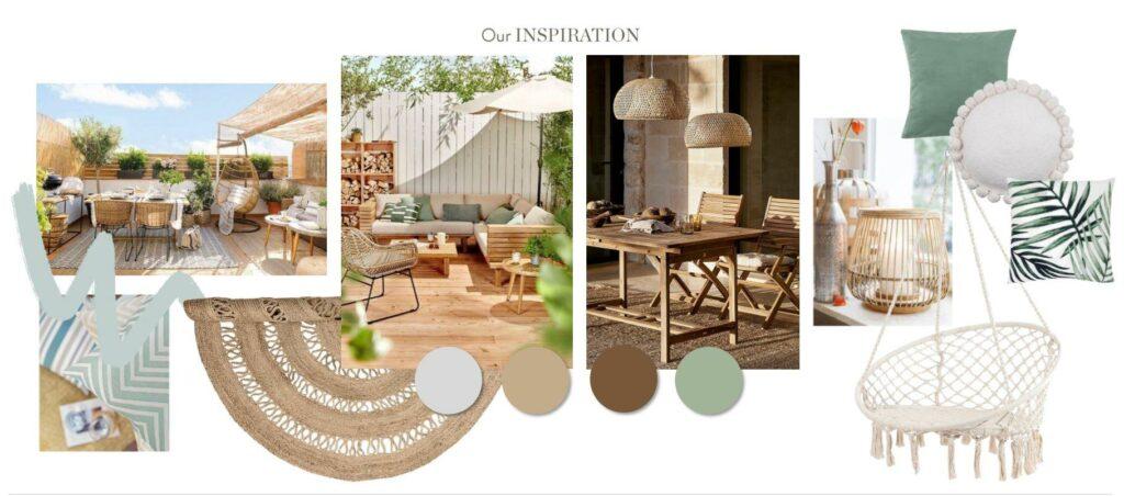 Moodboard pre zariadenie v boho štýle