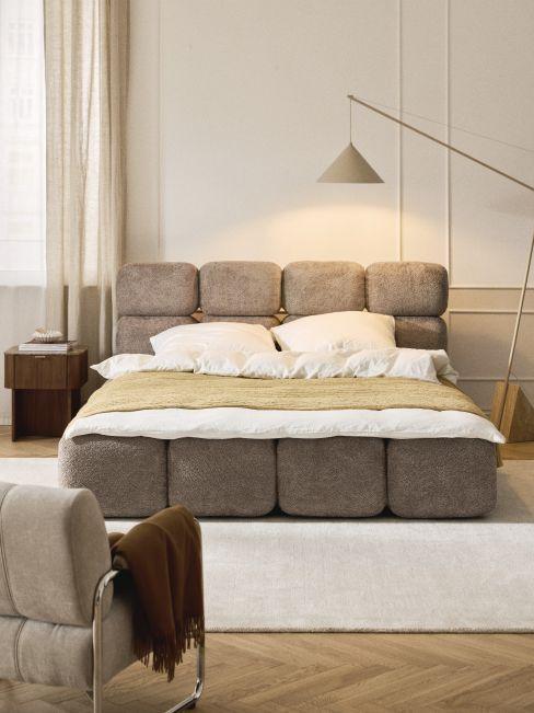 chair in the bedroom with soft lighting