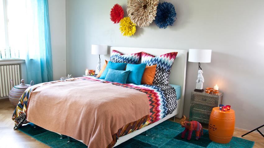 Betten Ahorn mit Boho Bettwäsche