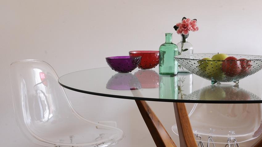 Esstisch aus Glas