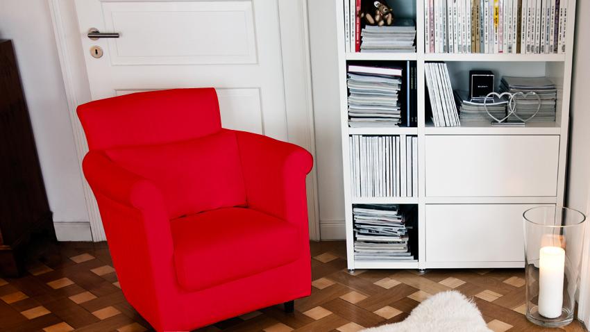 Rotes Sofa für sämtliche Einrichtungsstile