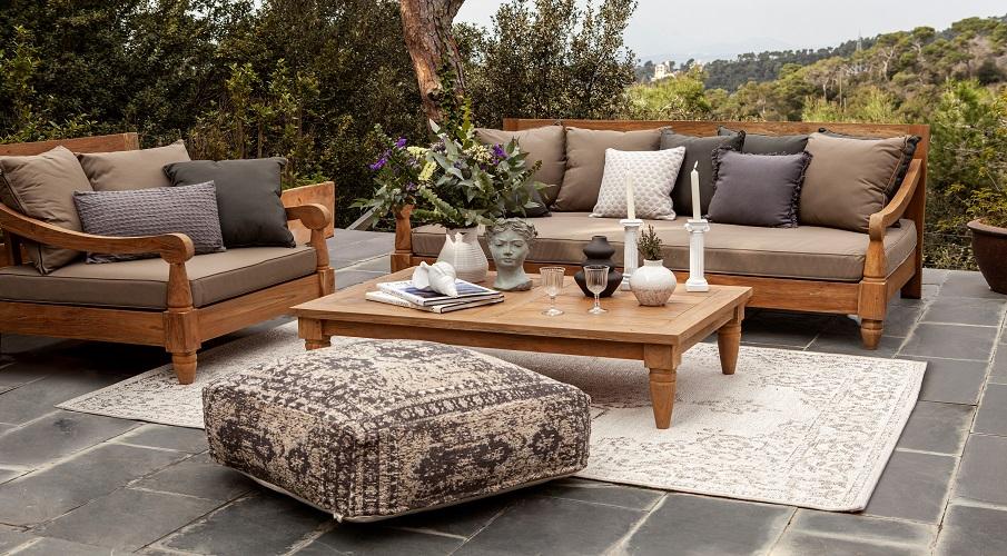Vintage Teppich Outdoor Terrasse