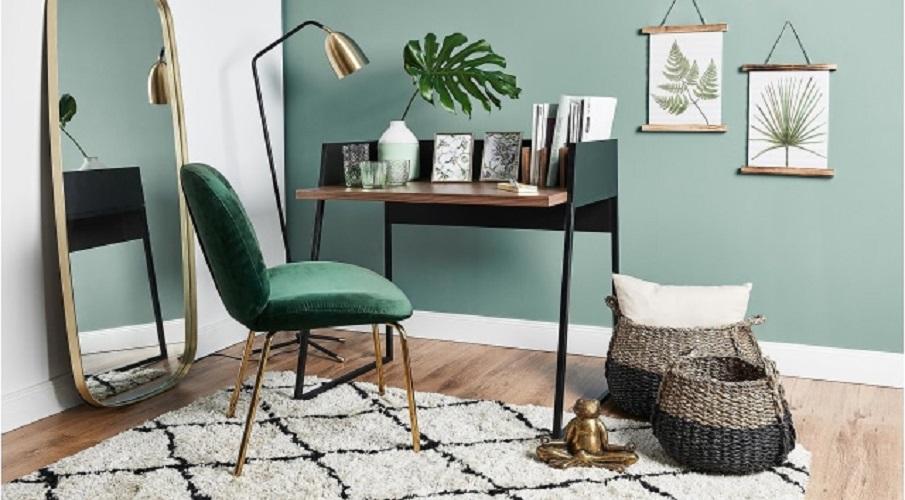 Design Schreibtische Schwarz Holz Homeoffice