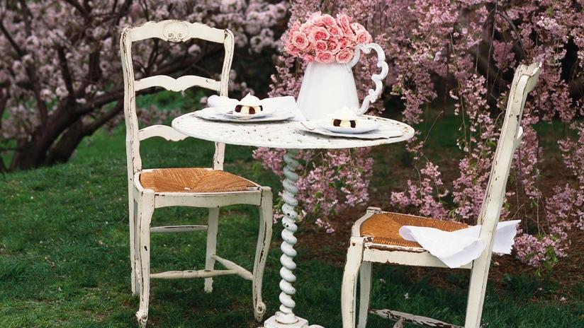 mesa de forja para patio rústico