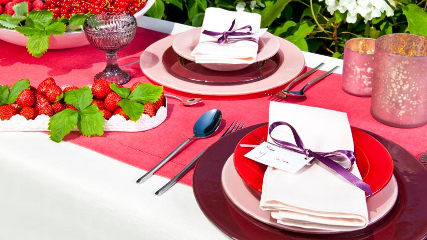 Mesas de boda en el jardín