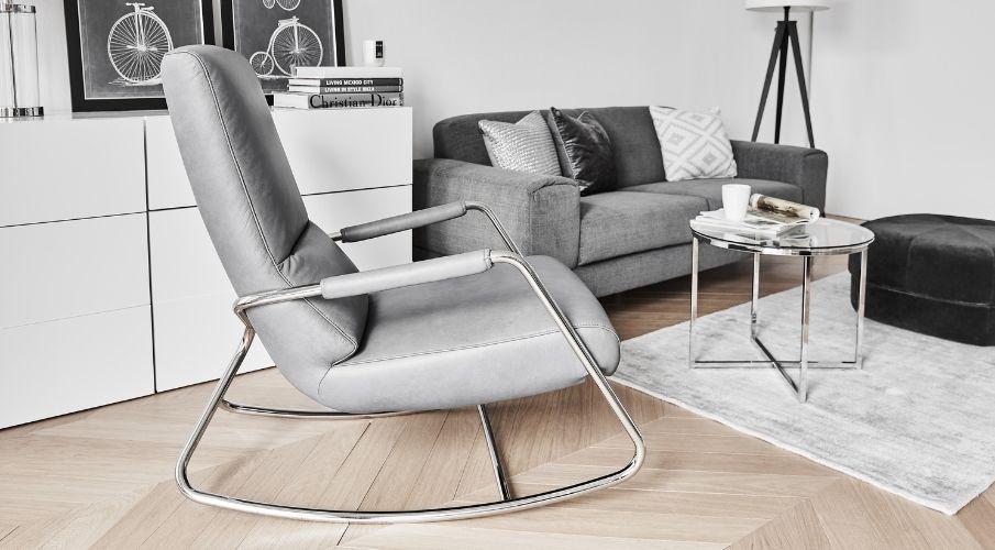 grey armchair
