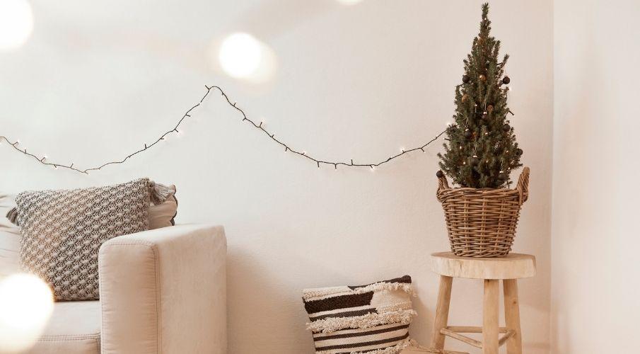 pie de árbol navideño