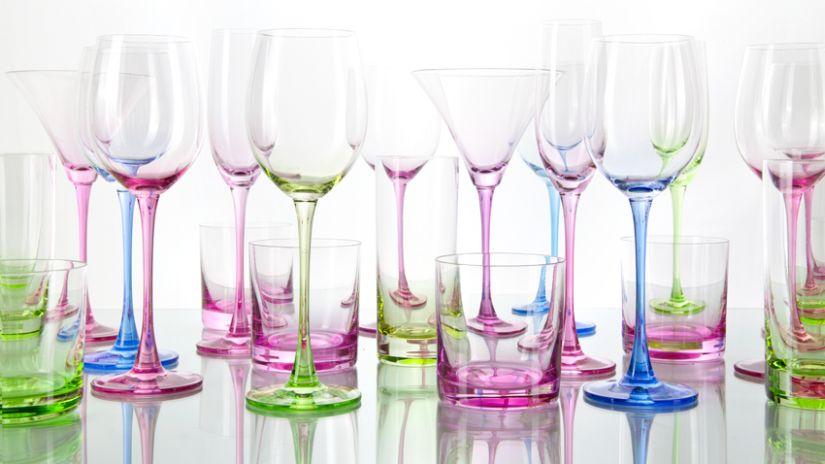 Verres à martini de couleur