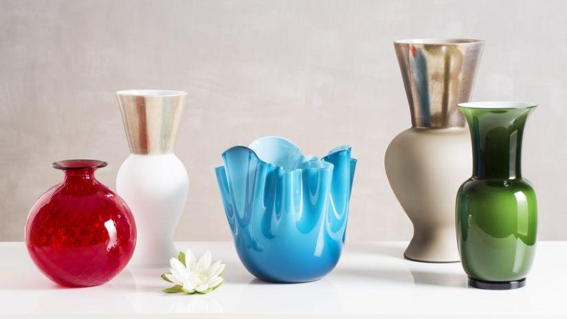 Vase rond rouge