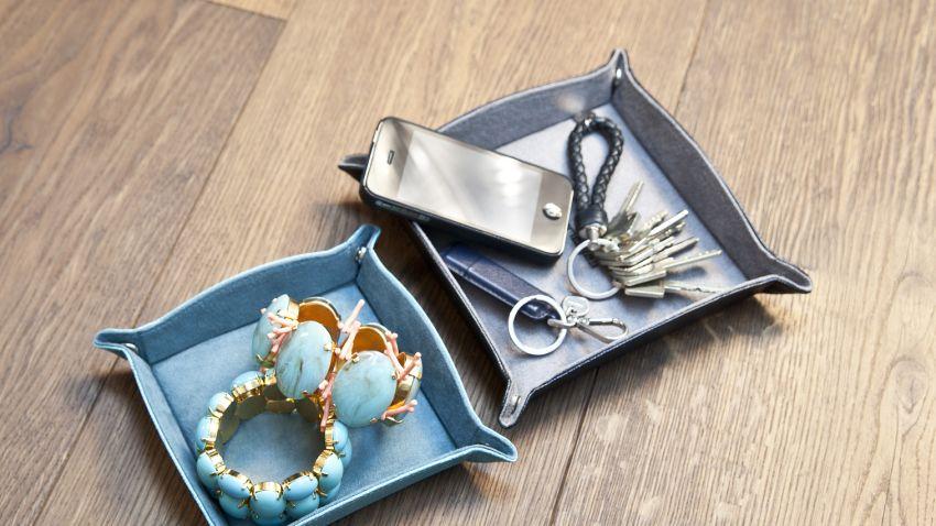 vide-poche, vide-poche en cuir, vide-poches